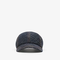 Check Denim Baseball Cap in Indigo - Men | Burberry® Official