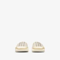 Check Slides in Light beige - Women | Burberry® Official