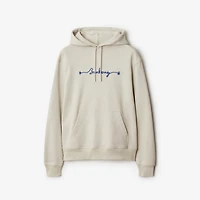 Knot Logo Cotton Hoodie in Sail - Men | Burberry® Official
