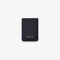 City Check Magnetic Card Case in Navy - Men, Technical, Cotton | Burberry® Official
