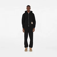 Check Label Cotton Jogging Pants in Black - Men | Burberry® Official