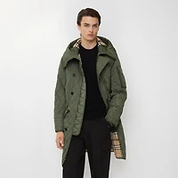 Reissued Quilted Nylon Parka in Khaki green - Men | Burberry® Official