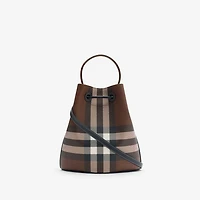 Small Check Bucket Bag in Dark birch brown - Women | Burberry® Official