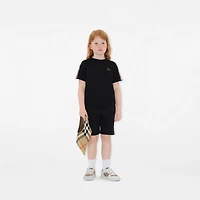 Check Trim Cotton T-shirt in | Burberry® Official