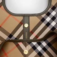Small Check Tote in Sand - Women | Burberry® Official
