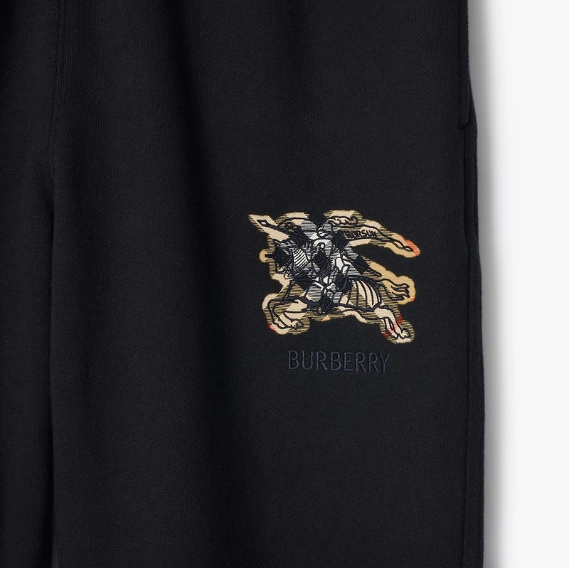 EKD Check Cotton Jogging Pants in Black - Men | Burberry® Official