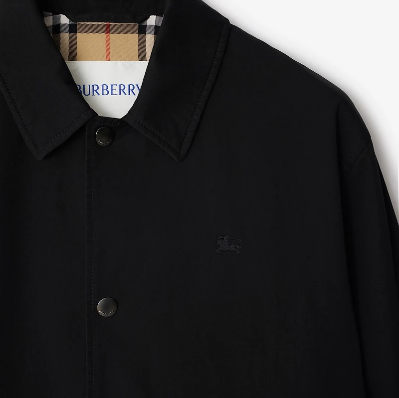 Gabardine Coach Jacket in Black - Men, Cotton | Burberry® Official