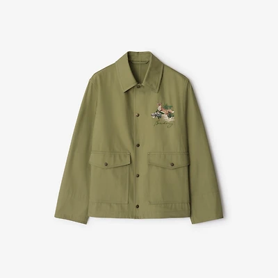 Fox Gabardine Jacket in Wreath green - Men | Burberry® Official