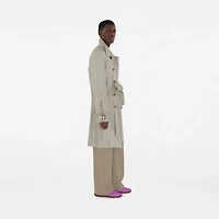 Long Silk Car Coat in Castle - Men | Burberry® Official