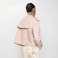 Cropped Tropical Gabardine Mayfair Trench Jacket in Pale sugar pink - Women | Burberry® Official