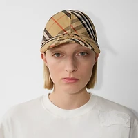 Check Knight Baseball Cap in Sand beige - Men | Burberry® Official