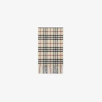 Check Cashmere Scarf in Stone - Children | Burberry® Official