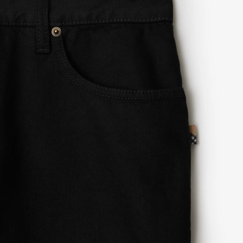Loose Jeans in Black - Men, Cotton | Burberry® Official