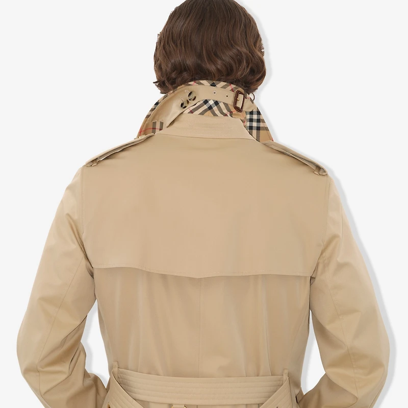 Long Kensington Heritage Trench Coat in Honey - Men, Cotton Gabardine | Burberry® Official