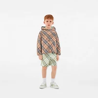 Reversible Check Cotton Blend Jacket in Breeze | Burberry® Official