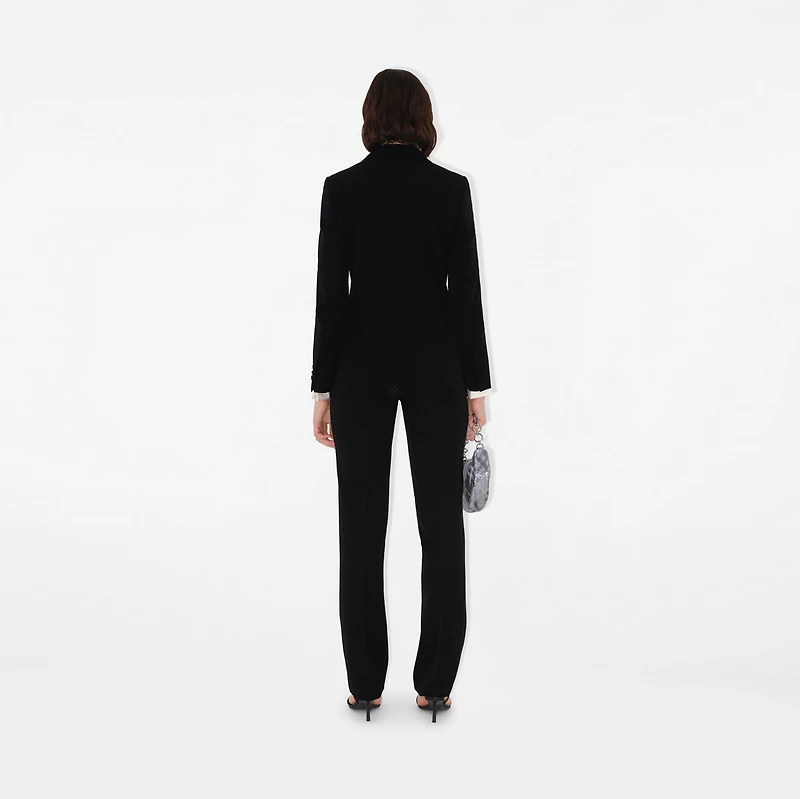 Wool Tuxedo Jacket in Black - Women | Burberry® Official
