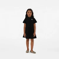 Cotton Polo Shirt Dress in Black | Burberry® Official