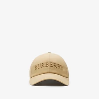 Logo Gabardine Baseball Cap in Flax - Men | Burberry® Official