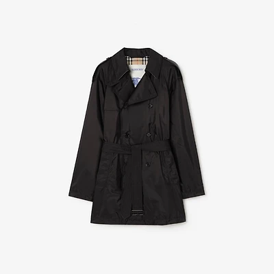 Mid-length Nylon Leadenham Trench Coat in Black - Men | Burberry® Official