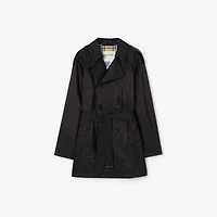 Mid-length Nylon Leadenham Trench Coat in Black - Men | Burberry® Official