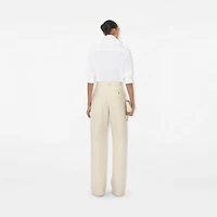 Slim Fit Cotton Poplin Shirt in White - Women | Burberry® Official
