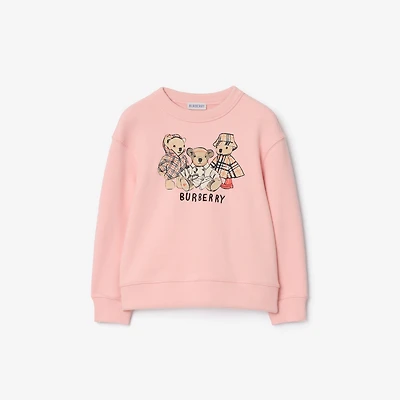 Thomas Bear and Friends Cotton Sweatshirt in Peony pink | Burberry® Official