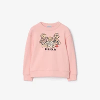 Thomas Bear and Friends Cotton Sweatshirt in Peony pink | Burberry® Official