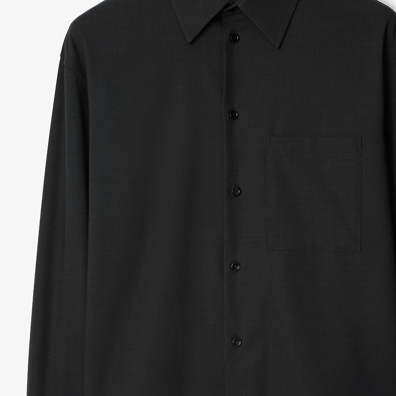 Stretch Wool Shirt in Brisk - Men | Burberry® Official