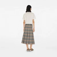 B Heart Cotton Polo Shirt in Chalk white - Women | Burberry® Official