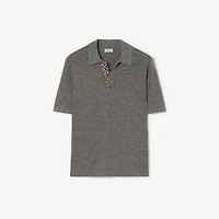 Wool Polo Shirt in Grey - Men | Burberry® Official