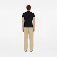 Logo Collar Cotton Polo Shirt in Black - Men | Burberry® Official