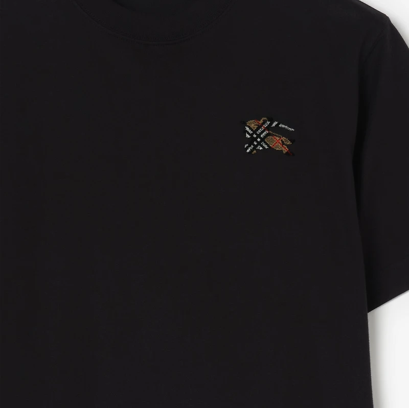 Cotton T-shirt in Black - Men | Burberry® Official