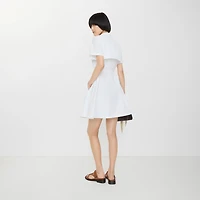 Cotton Poplin Dress in Optic white - Women | Burberry® Official