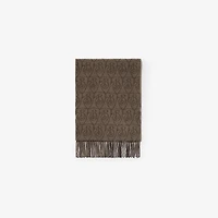 Reversible B Shield Cashmere Scarf in Vole brown | Burberry® Official