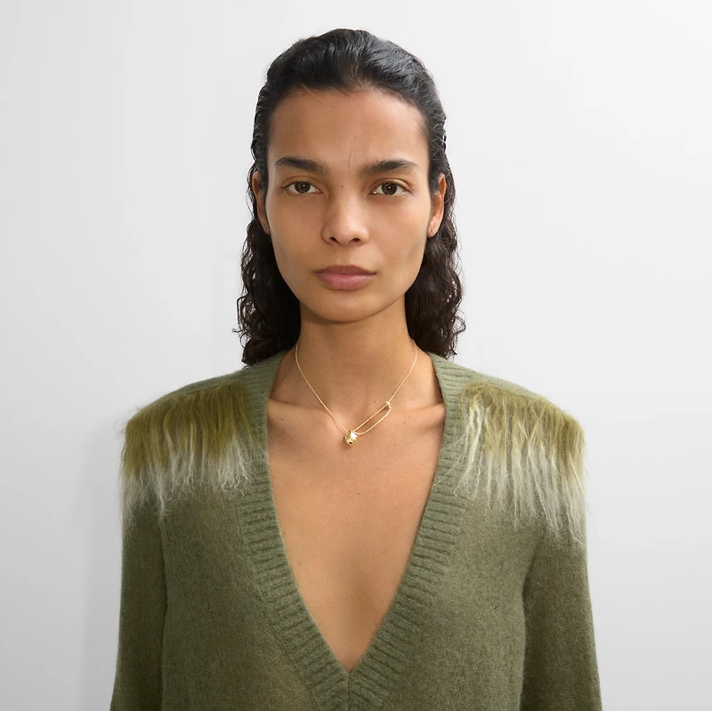 Onyx Shield Pendant Necklace in Gold/black/clear - Women | Burberry® Official