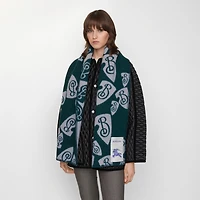 Cascading B Shield Wool Scarf in Phantom blue | Burberry® Official