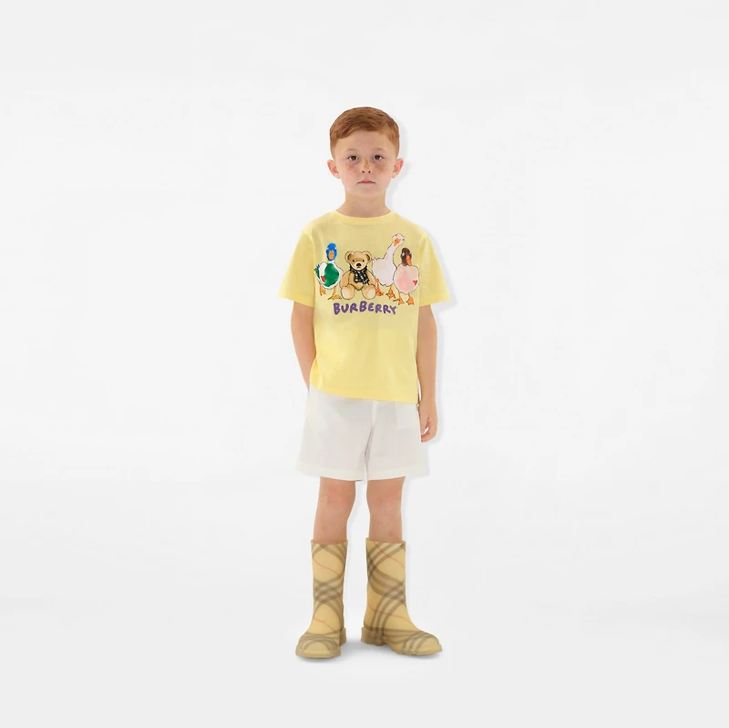 Thomas Bear and Friends Cotton T-shirt in Sherbet | Burberry® Official