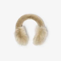 Shearling Earmuffs in Linden brown | Burberry® Official