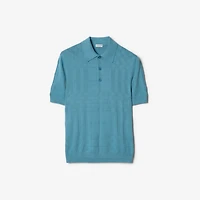 Check Cotton Polo Shirt in Peacock turquoise - Men | Burberry® Official