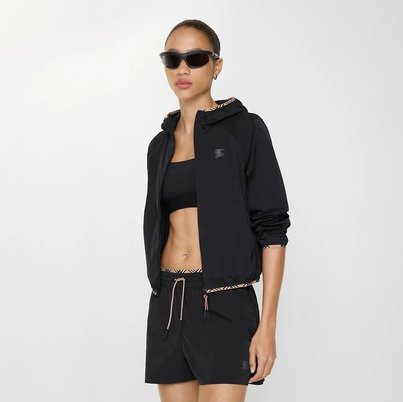 Stretch Nylon Shorts in Black - Women | Burberry® Official