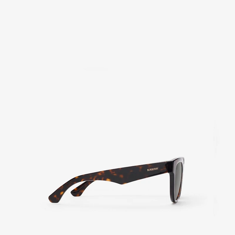 Round Sunglasses in Dark havana | Burberry® Official