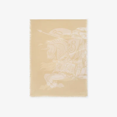 Wide EKD Wool Scarf in Sand | Burberry® Official
