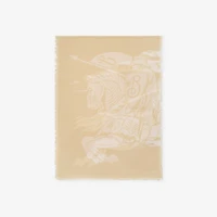 Wide EKD Wool Scarf in Sand | Burberry® Official