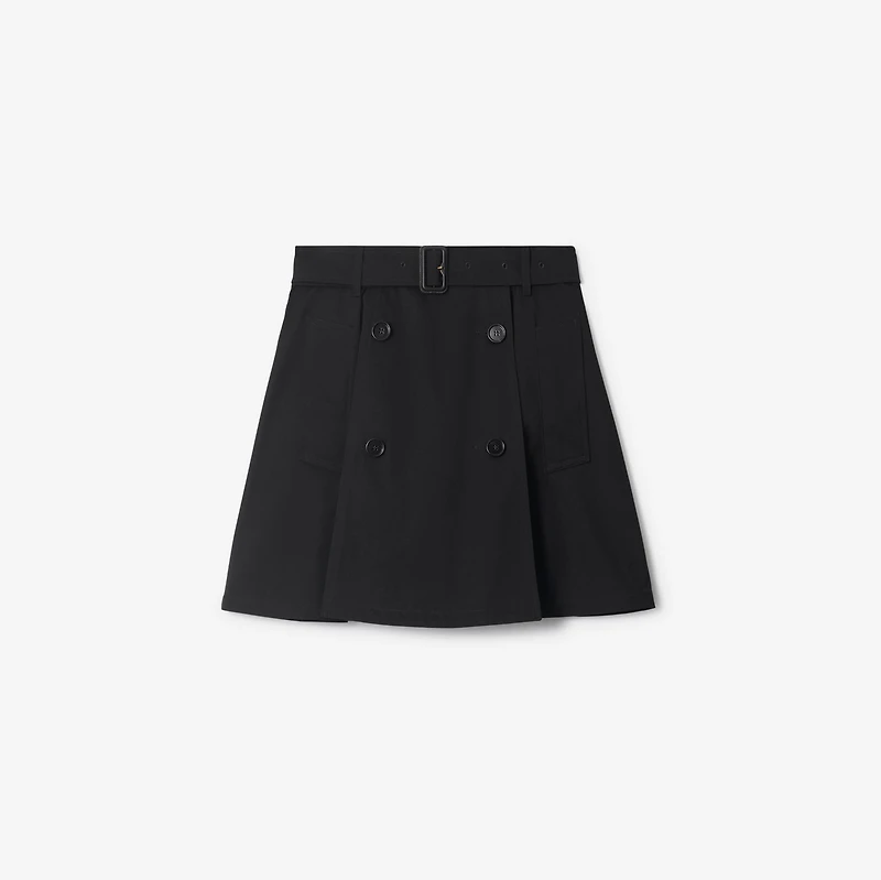 Gabardine Trench Mini Skirt in Black - Women | Burberry® Official