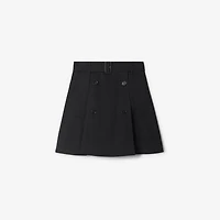 Gabardine Trench Mini Skirt in Black - Women | Burberry® Official