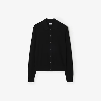 Wool Cardigan in Black - Men | Burberry® Official