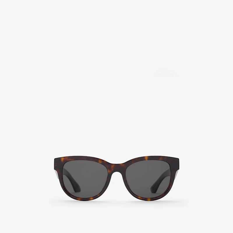 Round Sunglasses in Dark havana | Burberry® Official