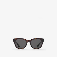 Round Sunglasses in Dark havana | Burberry® Official