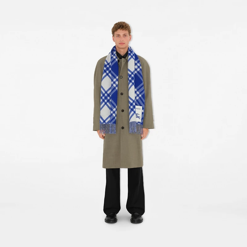 Check Cashmere Scarf in Knight | Burberry® Official