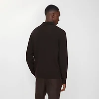 Long-sleeve Cashmere Blend Polo Shirt in Scorched brown - Men | Burberry® Official